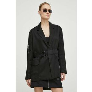 G-Star Raw sacou culoarea negru, un singur rand de nasturi, neted imagine