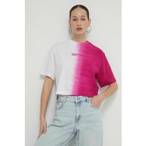 Karl Lagerfeld Jeans tricou din bumbac femei, culoarea roz imagine