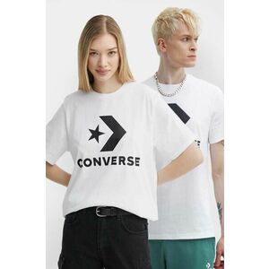 Converse tricou din bumbac culoarea alb, cu imprimeu imagine