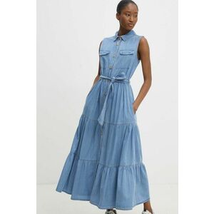 Answear Lab rochie jeans maxi, evazati imagine