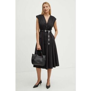 MICHAEL Michael Kors rochie culoarea negru, midi, evazati, MT482F5F4C imagine