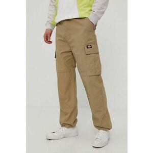 Dickies Pantaloni bărbați, culoarea bej, cu fason cargo imagine