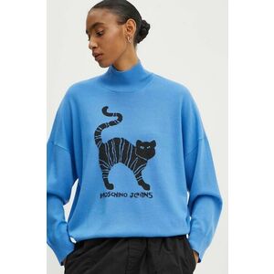 Moschino Jeans pulover de lana femei, light, cu turtleneck, 0912.8203 imagine