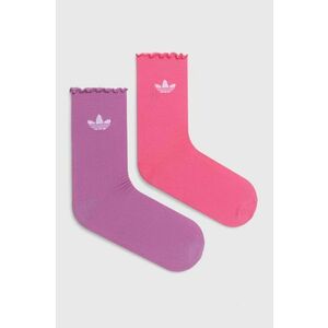 adidas Originals sosete copii 2-pack femei, culoarea roz, IX7650 imagine