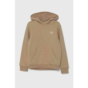 adidas Originals bluza copii HOODIE culoarea bej, cu glugă, neted, IX5283 imagine