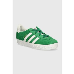 adidas Originals sneakers de piele întoarsă pentru copii GAZELLE CF EL culoarea verde, IH0363 imagine