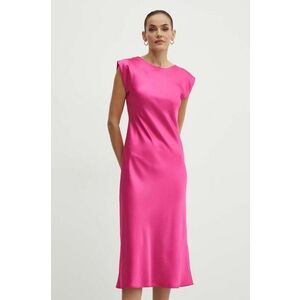 Marella rochie culoarea roz, midi, evazati, 2423226111200 imagine
