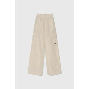 adidas Originals pantaloni Essentials Woven Cargo femei, culoarea bej, neted, IX9970 imagine