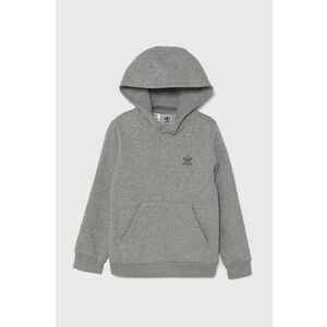 adidas Originals bluza copii HOODIE culoarea gri, cu glugă, melanj, IX5285 imagine