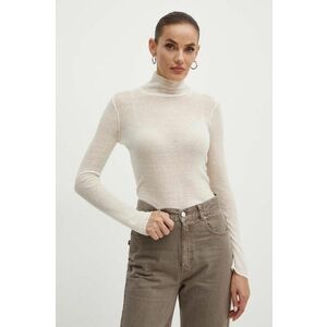 Marella pulover de lana femei, culoarea alb, light, cu turtleneck, 2423366032200 imagine