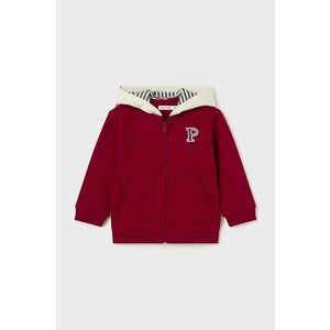 Mayoral bluza bebe culoarea bordo, cu glugă, neted, 2473 imagine