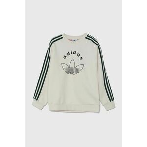 adidas Originals bluza copii CREW culoarea alb, cu imprimeu, JE0513 imagine