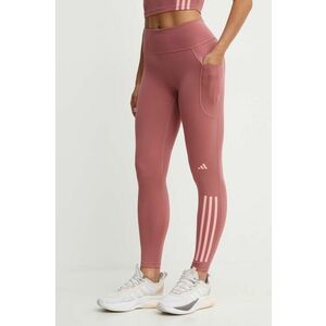 adidas Performance leggins de alergare Daily Run culoarea roz, cu imprimeu, IX0272 imagine