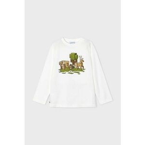 Mayoral longsleeve din bumbac pentru copii culoarea verde, cu imprimeu, 4054 imagine