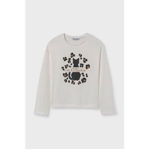 Mayoral longsleeve din bumbac pentru copii culoarea bej, 7014 imagine