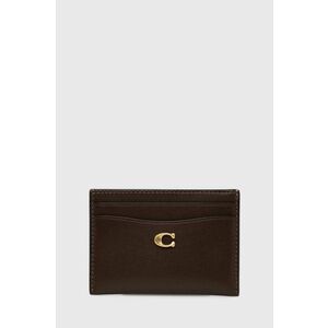 Coach carcasa din piele Essential Card Case culoarea maro imagine