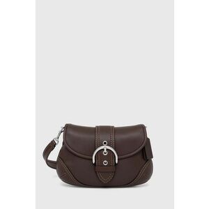 Coach poseta de piele culoarea maro imagine