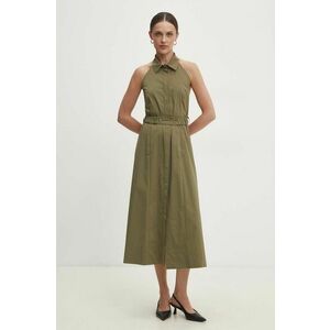 Answear Lab rochie culoarea verde, midi, evazati imagine