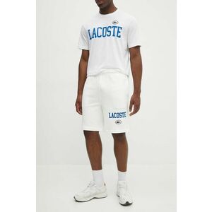 Lacoste pantaloni scurti din bumbac culoarea alb imagine