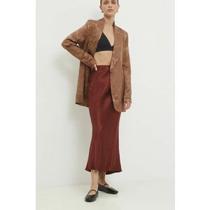 Answear Lab fusta culoarea bordo, maxi, drept imagine