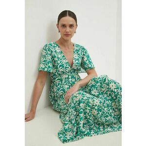 Answear Lab rochie culoarea verde, maxi, evazati imagine