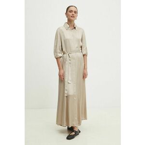 Answear Lab rochie culoarea bej, maxi, drept imagine