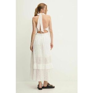 Answear Lab rochie din bumbac culoarea alb, maxi, evazati imagine