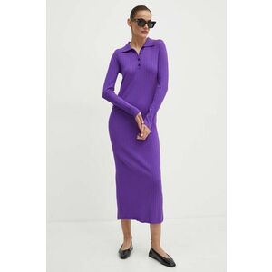 Liviana Conti rochie culoarea violet, maxi, mulata, F4WF16 imagine