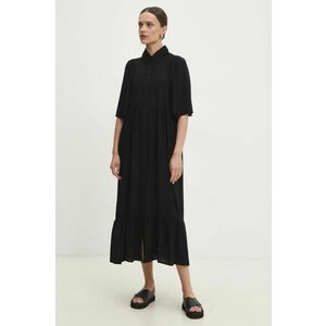 Answear Lab rochie culoarea negru, midi, evazati imagine