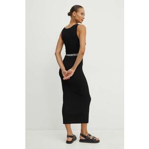 Karl Lagerfeld rochie culoarea negru, maxi, mulata, 245W1332 imagine