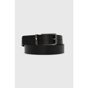 Tommy Jeans curea de piele barbati, culoarea negru imagine