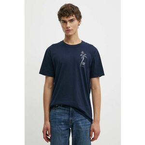 Hollister Co. tricou din bumbac barbati, culoarea albastru marin, cu imprimeu, KI323-4159 imagine