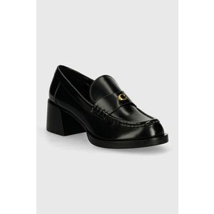 Coach pantofi de piele Natalie culoarea negru, cu toc drept, CU228 imagine