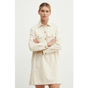 A.P.C. rochie jeans robe mia culoarea bej, mini, drept, COGZV.F05878 imagine