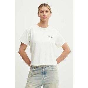 A.P.C. tricou din bumbac t-shirt boxy petit vpc femei, culoarea alb, COHBQ.F26390 imagine