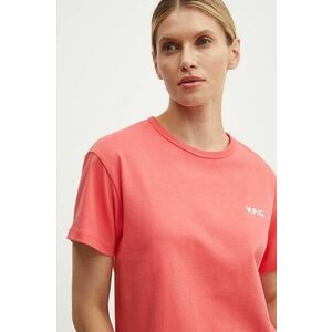 A.P.C. tricou din bumbac t-shirt boxy petit vpc femei, culoarea portocaliu, COHBQ.F26390 imagine