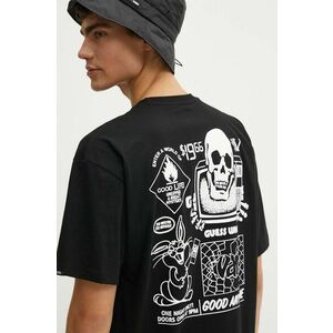 Vans tricou din bumbac barbati, culoarea negru, cu imprimeu, VN000HFNBLK1 imagine