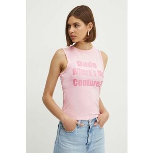 Juicy Couture top DUDE WHERES TANK femei, culoarea roz, JCGTK224016 imagine