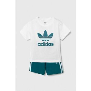 adidas Originals compleu copii SHORT TEE SET culoarea verde, JE1610 imagine