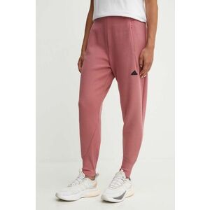 adidas pantaloni de trening ZNE culoarea roz, neted, IW7771 imagine