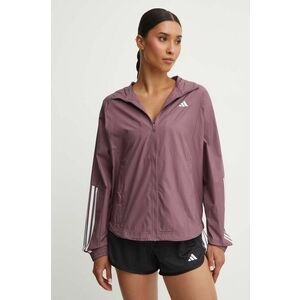 adidas Performance windbreaker Hyperglam culoarea violet, de tranzitie, oversize, IX3213 imagine