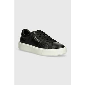 Karl Lagerfeld sneakers din piele MAXI KUP culoarea negru, KL52221P imagine