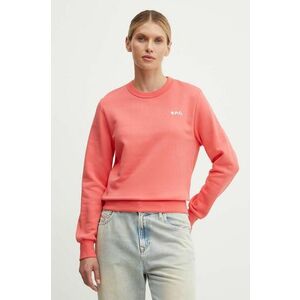 A.P.C. hanorac de bumbac sweat boxy petit vpc femei, culoarea portocaliu, neted, COHBR.F27918 imagine