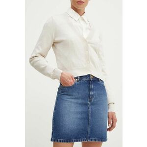 A.P.C. fusta jeans jupe standard culoarea albastru marin, mini, drept, COGZU.F06094 imagine