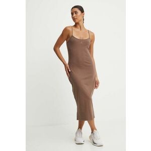 adidas rochie All SZN culoarea maro, midi, drept, IX3795 imagine