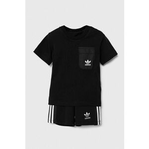 adidas Originals compleu copii SHORT TEE SET culoarea negru, IX7509 imagine