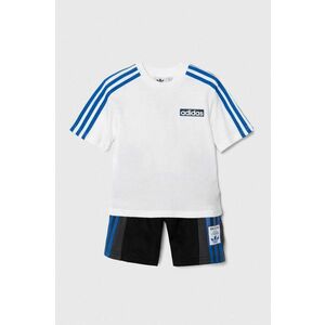 adidas Originals compleu copii SHORT TEE SET culoarea alb, IW3588 imagine