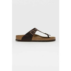 Birkenstock slapi de piele Gizeh barbati, culoarea maro, 743831 imagine