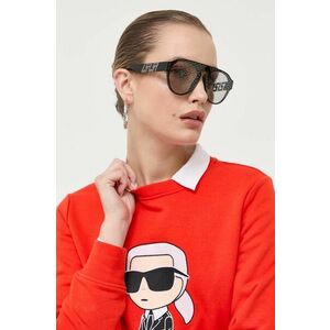 Karl Lagerfeld bluza femei, culoarea rosu, cu imprimeu imagine