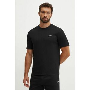 BOSS tricou barbati, culoarea negru, neted imagine